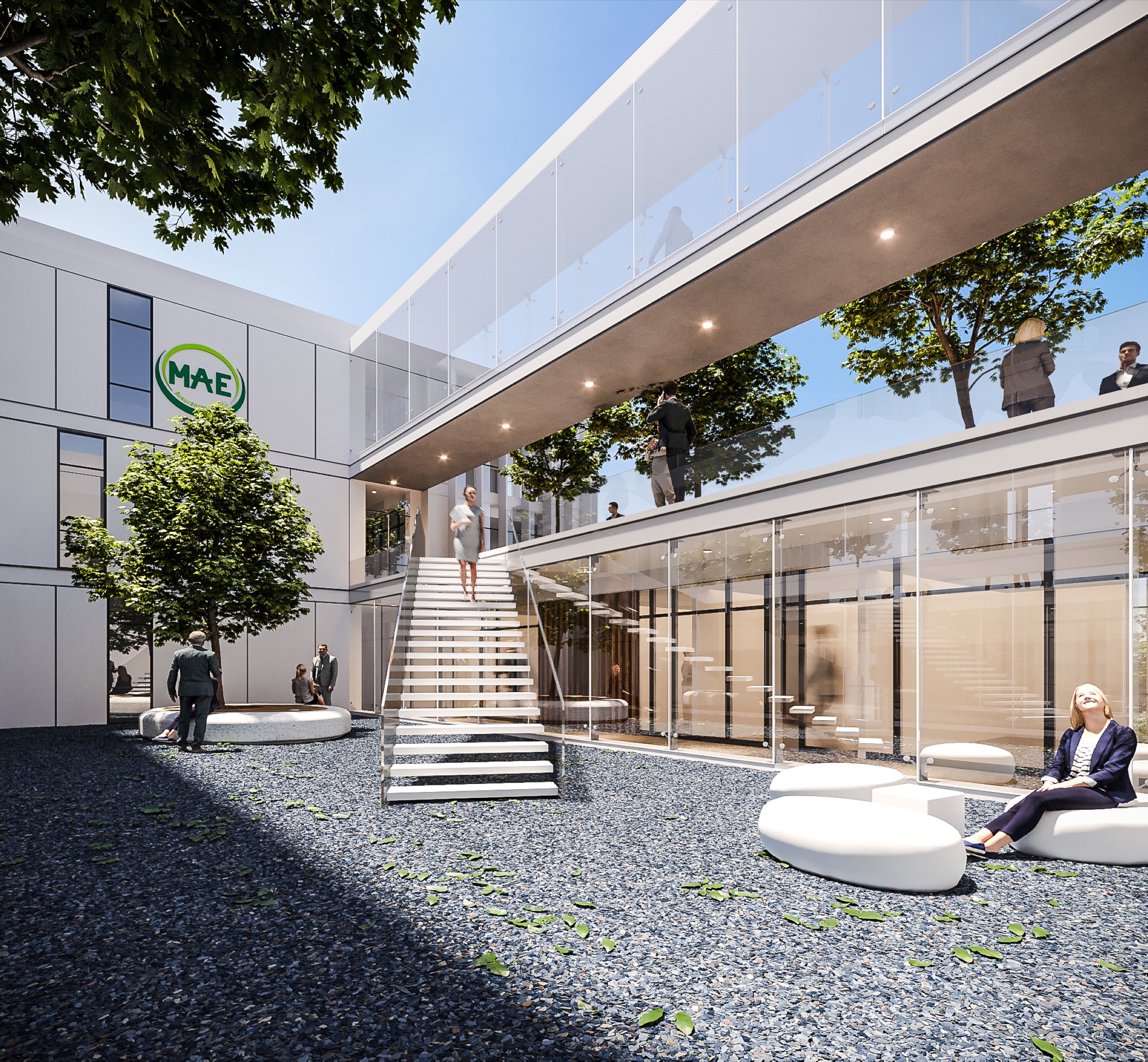 Lobby extérieur du projet MAE