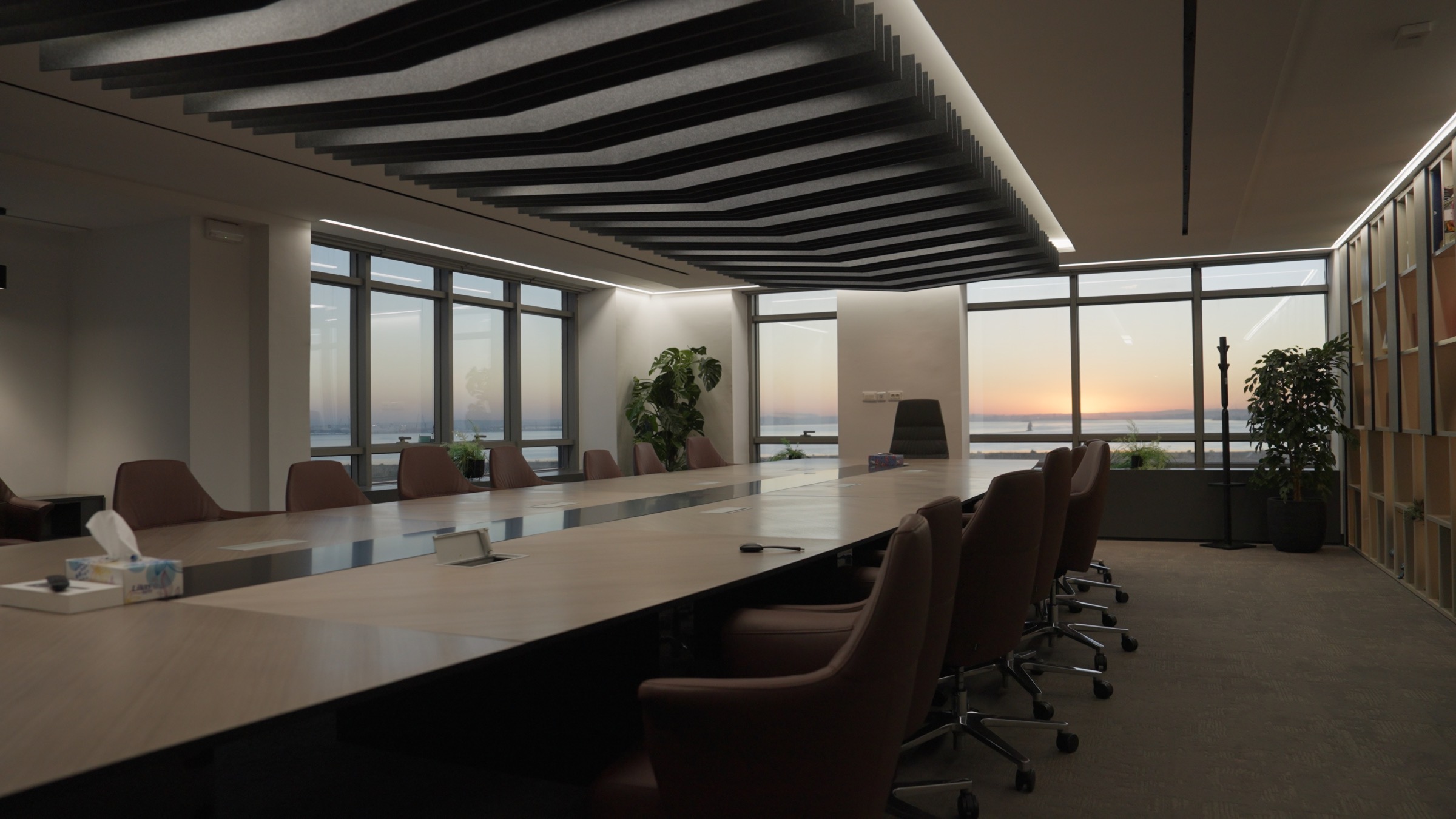 Salle de réunion avec vue du projet STAR ASSURANCES